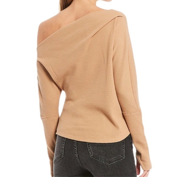 Free People We the Free Fuji Off the Shoulder Thermal Top, Camel Color, EUC - Picture 14 of 16